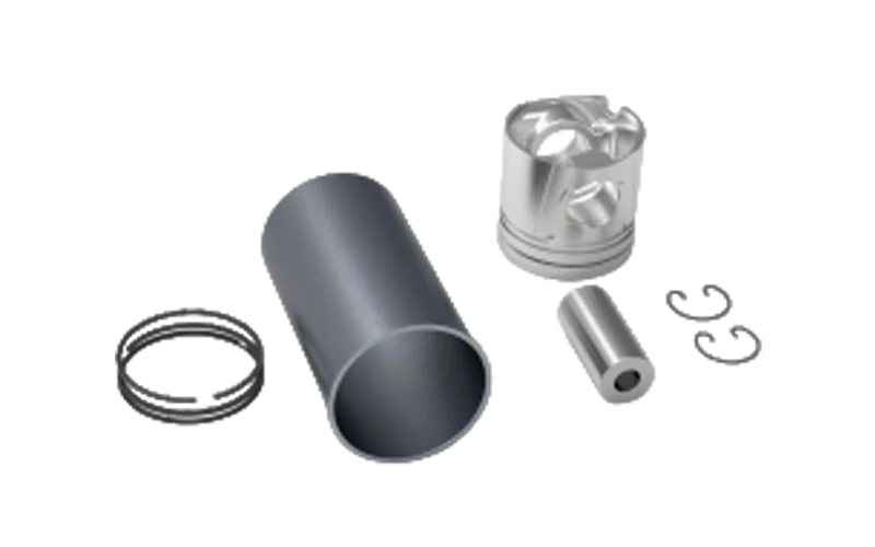 Engine piston and cylinder liner kit